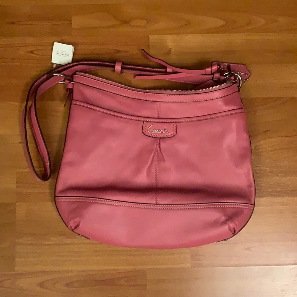 Coach hobo bag pink leather